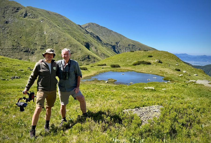 Lukáš Šlajferčík a Nigel Marven pri natáčaní na Slovensku